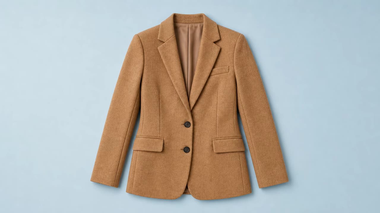 Blazer Photo to Styled Editorial Flat Lay after