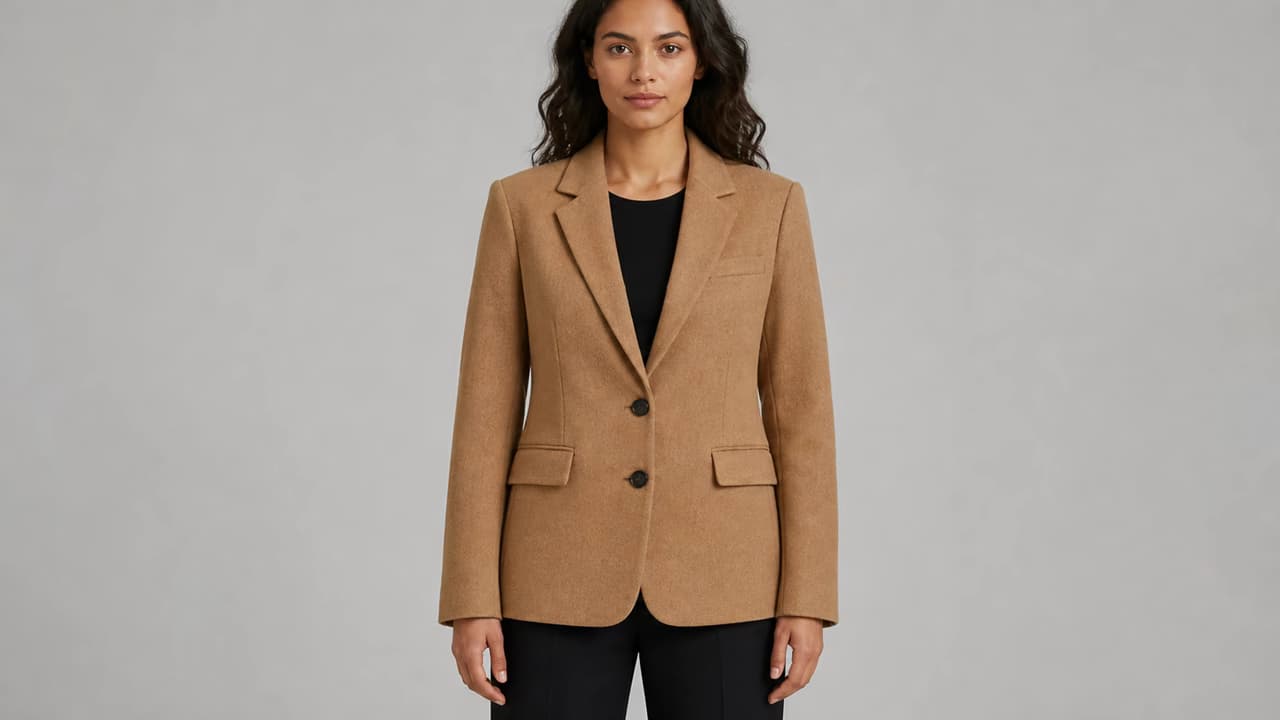 Blazer Photo to Styled Editorial Flat Lay before