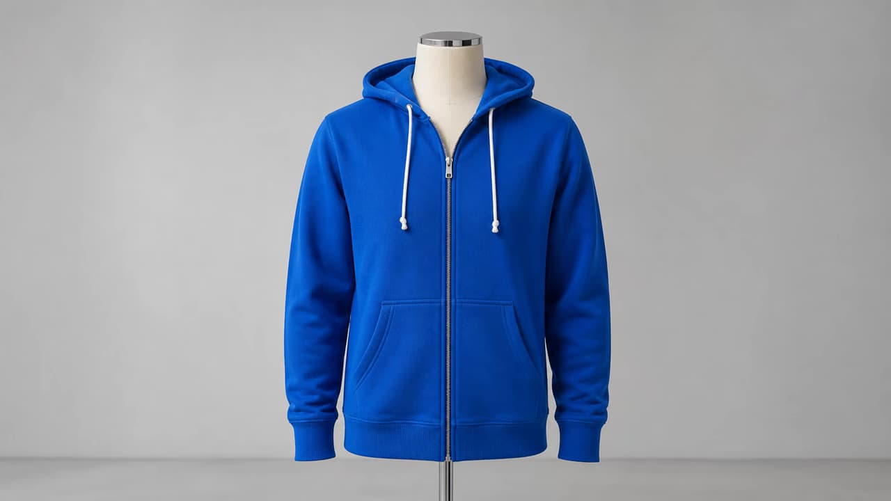 Mannequin to White-Background Hoodie Flat Lay before