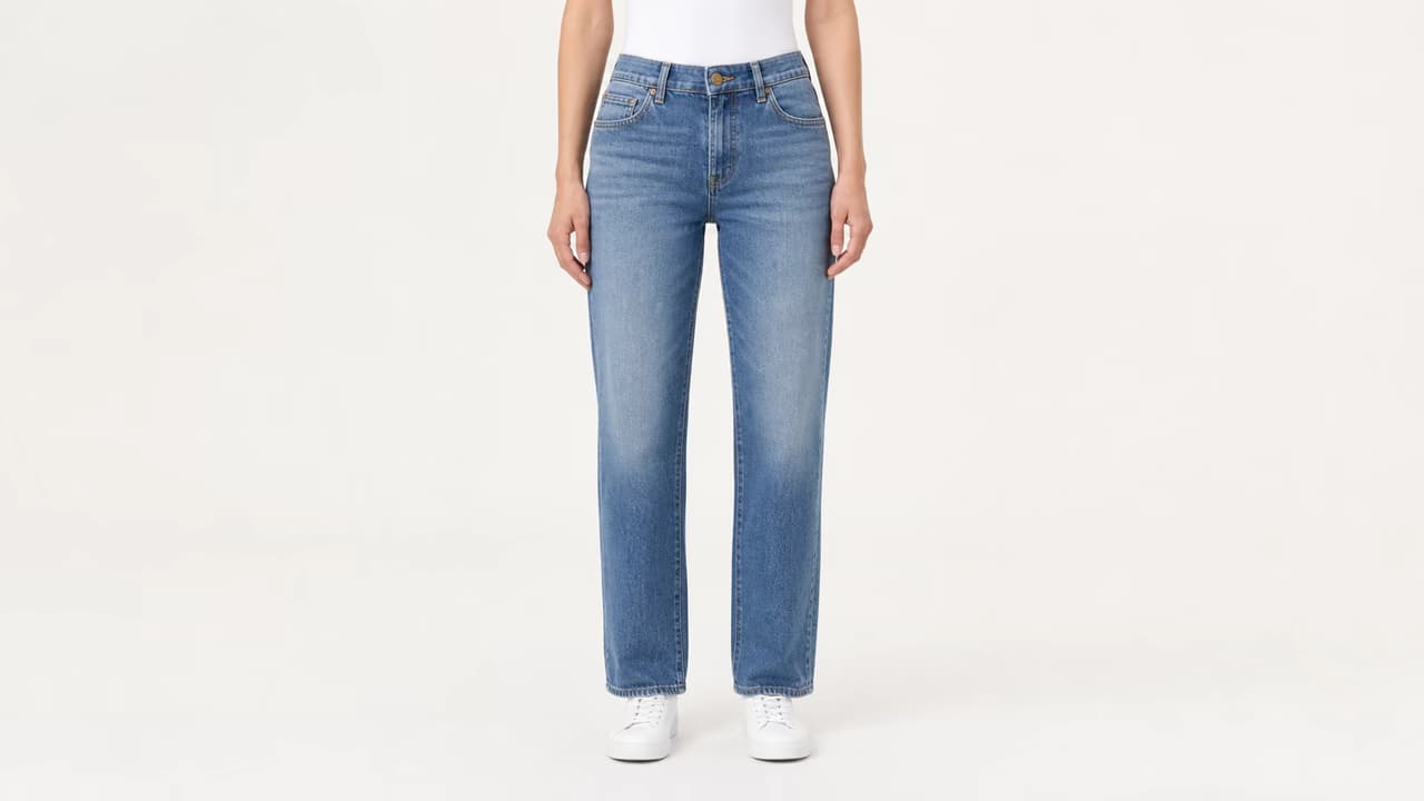 On-Model Jeans to Folded Clothing Display before