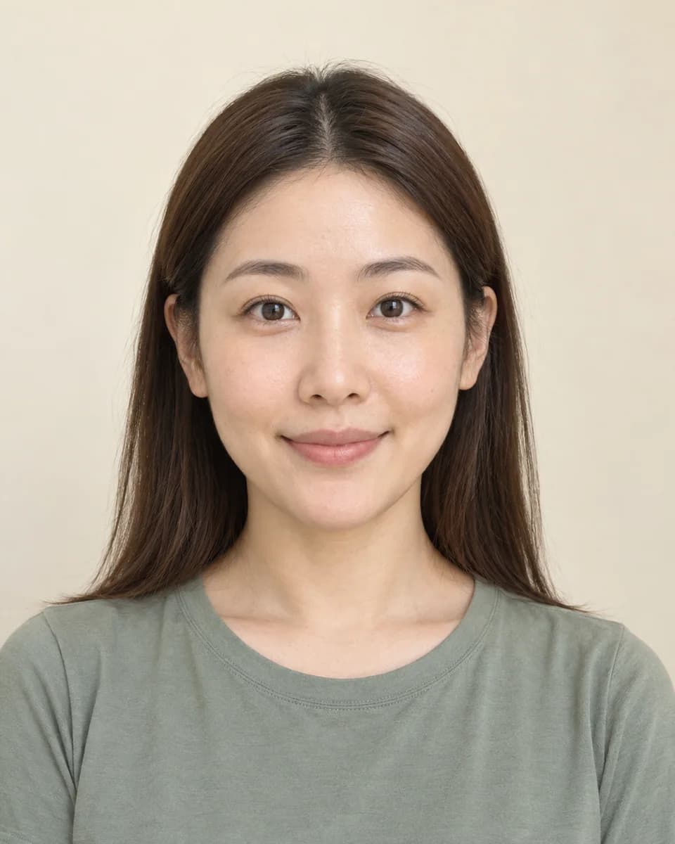 AI Hairstyle Changer comparison of one woman before and after a chin-length bob preview original