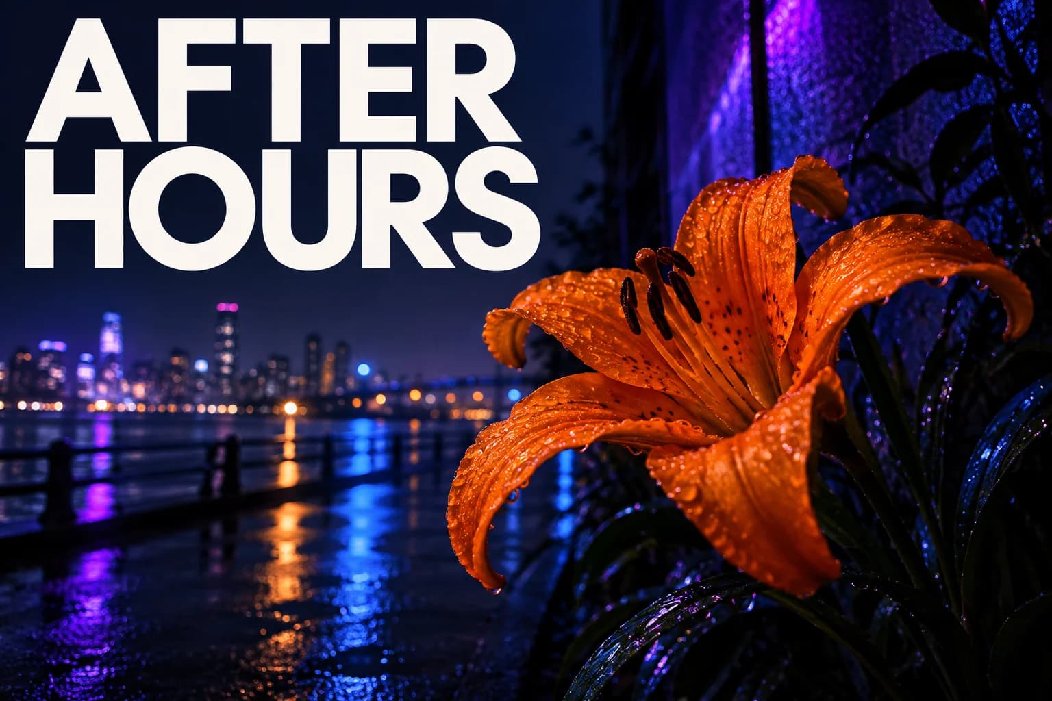 After Hours poster demonstrating integrated text and image composition