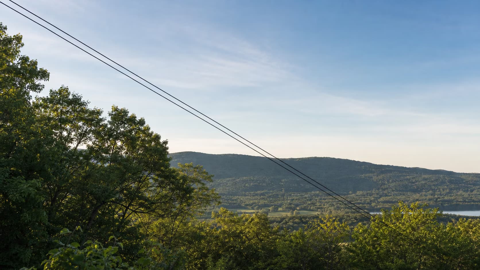 Remove Wires Across Trees and a Mountain Ridge before