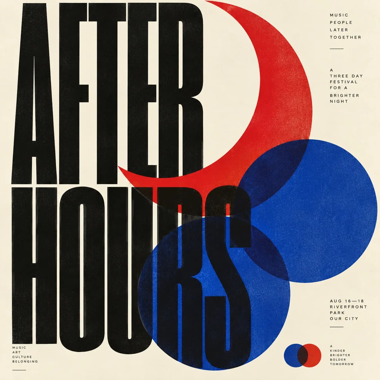 After Hours Swiss graphic poster