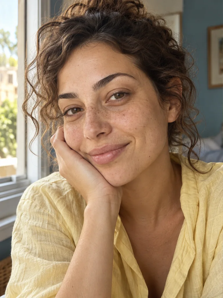 Illustrative portrait before makeup